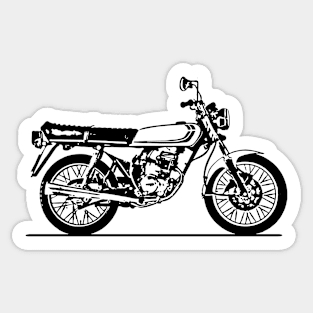 CB50 Motorcycle Sketch Art Sticker